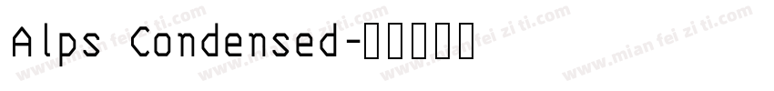 Alps Condensed字体转换